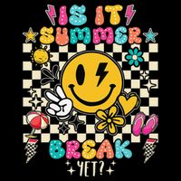 Is It Summer Break Yet Teacher Groovy Drawstring Bag