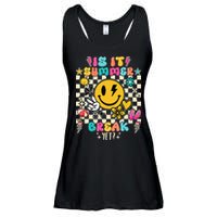 Is It Summer Break Yet Teacher Groovy Ladies Essential Flowy Tank