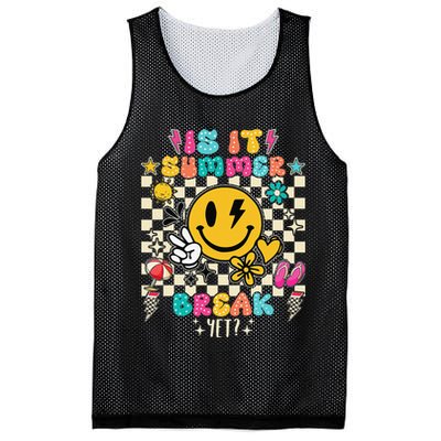 Is It Summer Break Yet Teacher Groovy Mesh Reversible Basketball Jersey Tank