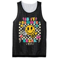 Is It Summer Break Yet Teacher Groovy Mesh Reversible Basketball Jersey Tank