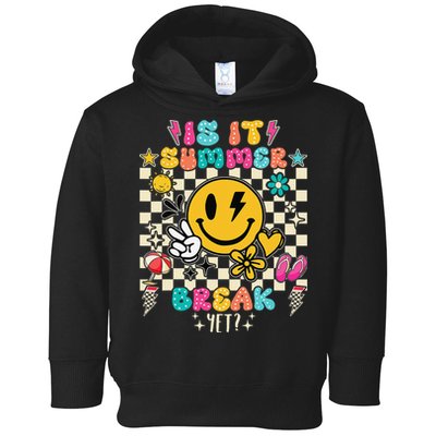 Is It Summer Break Yet Teacher Groovy Toddler Hoodie