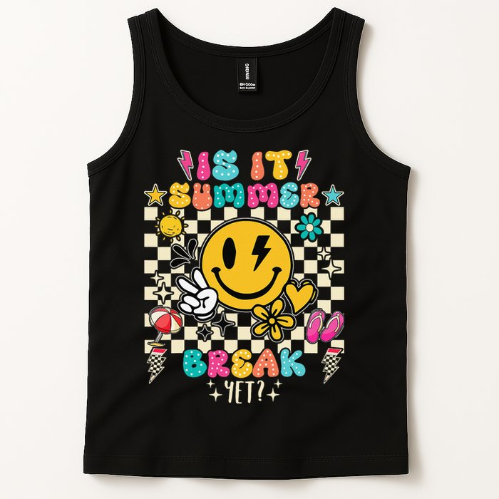 Is It Summer Break Yet Teacher Groovy Tank Top