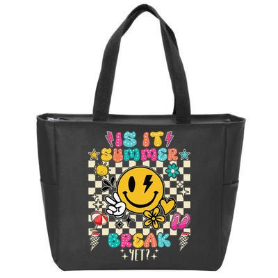 Is It Summer Break Yet Teacher Groovy Zip Tote Bag