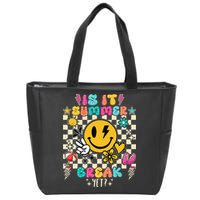 Is It Summer Break Yet Teacher Groovy Zip Tote Bag