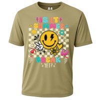 Is It Summer Break Yet Teacher Groovy Cooling Performance Crew T-Shirt