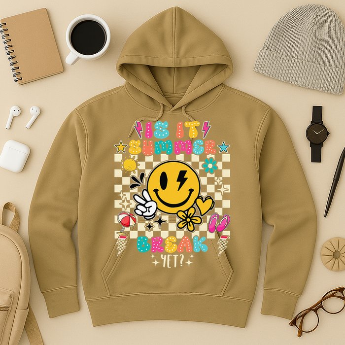 Is It Summer Break Yet Teacher Groovy Hoodie