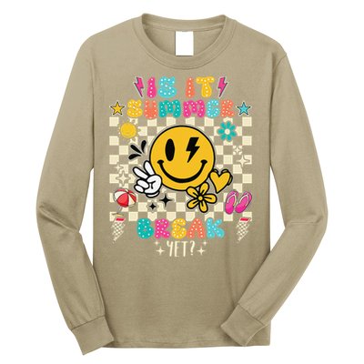 Is It Summer Break Yet Teacher Groovy Long Sleeve Shirt