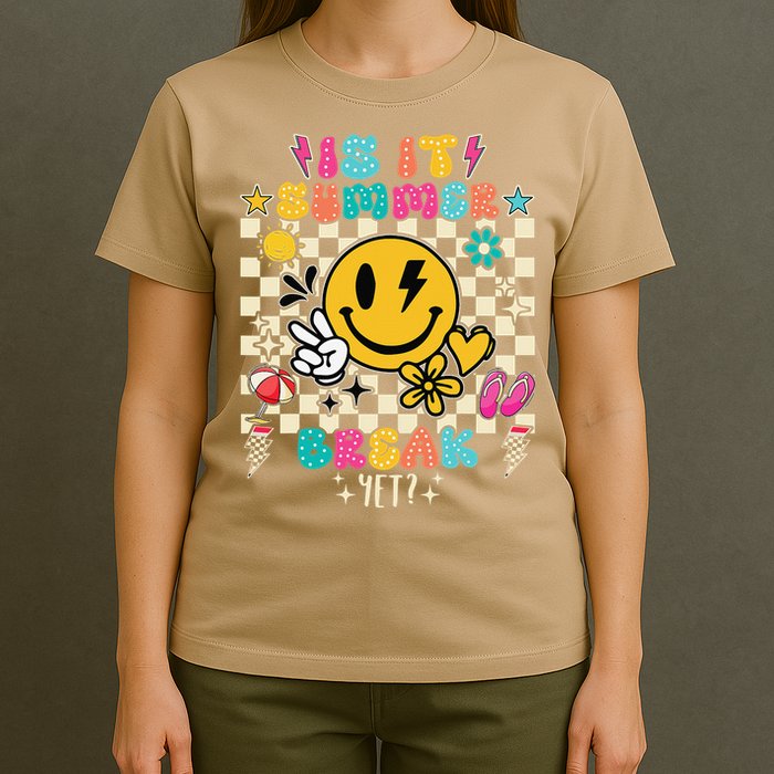Is It Summer Break Yet Teacher Groovy T-Shirt