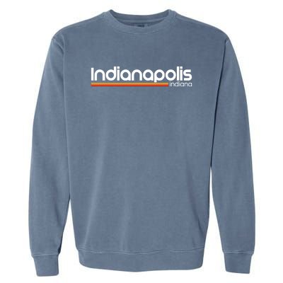 Indianapolis Indiana Souvenir Vintage Indiana Indianapolis Gift Garment-Dyed Sweatshirt