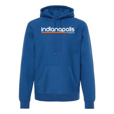 Indianapolis Indiana Souvenir Vintage Indiana Indianapolis Gift Premium Hoodie