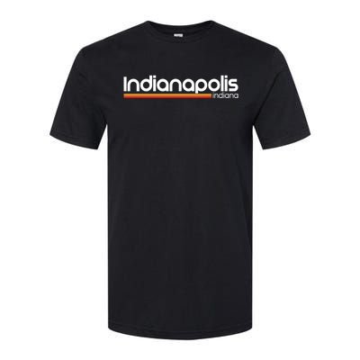 Indianapolis Indiana Souvenir Vintage Indiana Indianapolis Gift Softstyle CVC T-Shirt