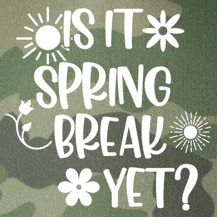 Is It Spring Break Yet Floral Pattern Teacher Gift Legacy Tie Dye Trucker Hat