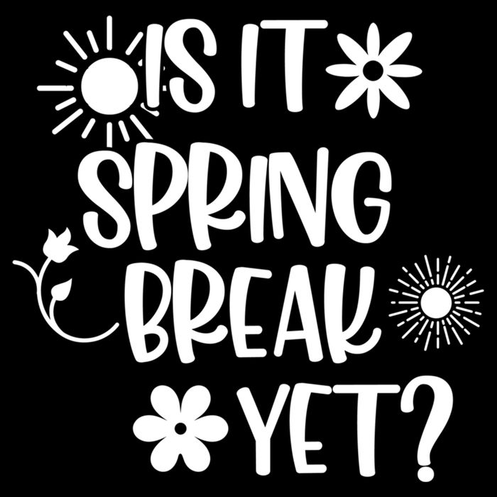 Is It Spring Break Yet Floral Pattern Teacher Gift Doggie Tank