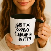 Is It Spring Break Yet Floral Pattern Teacher Gift Mug
