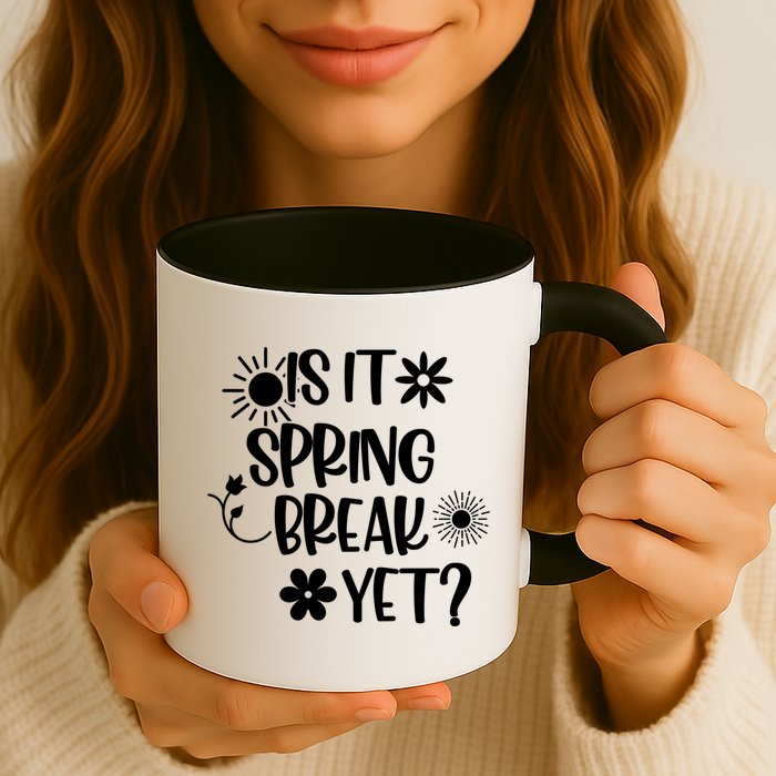 Is It Spring Break Yet Floral Pattern Teacher Gift Mug