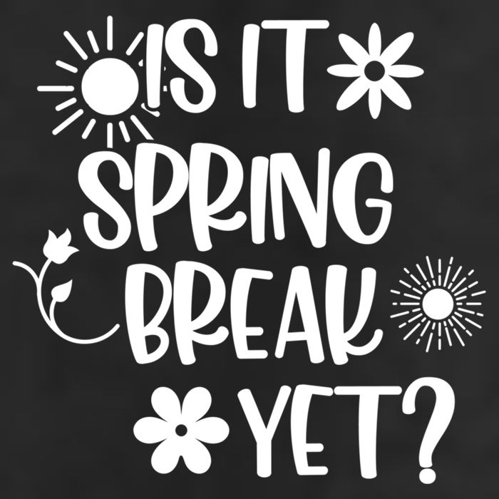 Is It Spring Break Yet Floral Pattern Teacher Gift Crop Fleece Hoodie