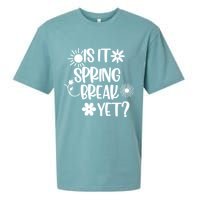 Is It Spring Break Yet Floral Pattern Teacher Gift Sueded Cloud Jersey T-Shirt