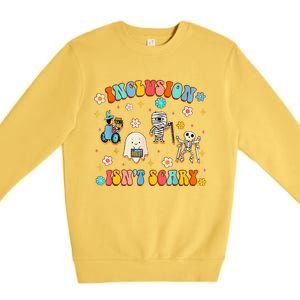 Inclusion IsnT Scary Slp Halloween Sped Teacher Gift Premium Crewneck Sweatshirt