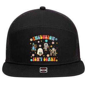 Inclusion IsnT Scary Slp Halloween Sped Teacher Gift 7 Panel Mesh Trucker Snapback Hat