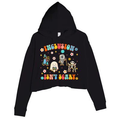 Inclusion IsnT Scary Slp Halloween Sped Teacher Gift Crop Fleece Hoodie