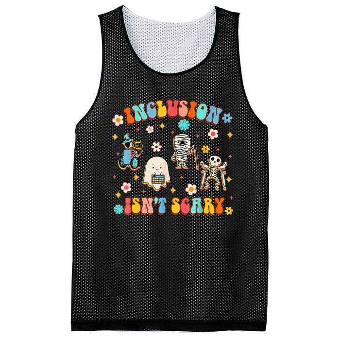 Inclusion IsnT Scary Slp Halloween Sped Teacher Gift Mesh Reversible Basketball Jersey Tank