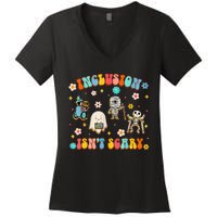 Inclusion IsnT Scary Slp Halloween Sped Teacher Gift Women's V-Neck T-Shirt