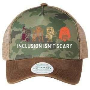 Inclusion IsnT Scary Cute Boo Lovely Ghost Halloween Legacy Tie Dye Trucker Hat