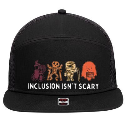 Inclusion IsnT Scary Cute Boo Lovely Ghost Halloween 7 Panel Mesh Trucker Snapback Hat