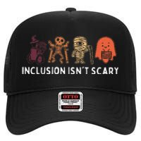 Inclusion IsnT Scary Cute Boo Lovely Ghost Halloween High Crown Mesh Back Trucker Hat