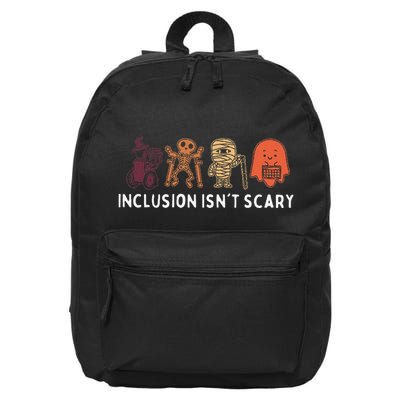 Inclusion IsnT Scary Cute Boo Lovely Ghost Halloween 16 in Basic Backpack