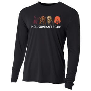 Inclusion IsnT Scary Cute Boo Lovely Ghost Halloween Cooling Performance Long Sleeve Crew