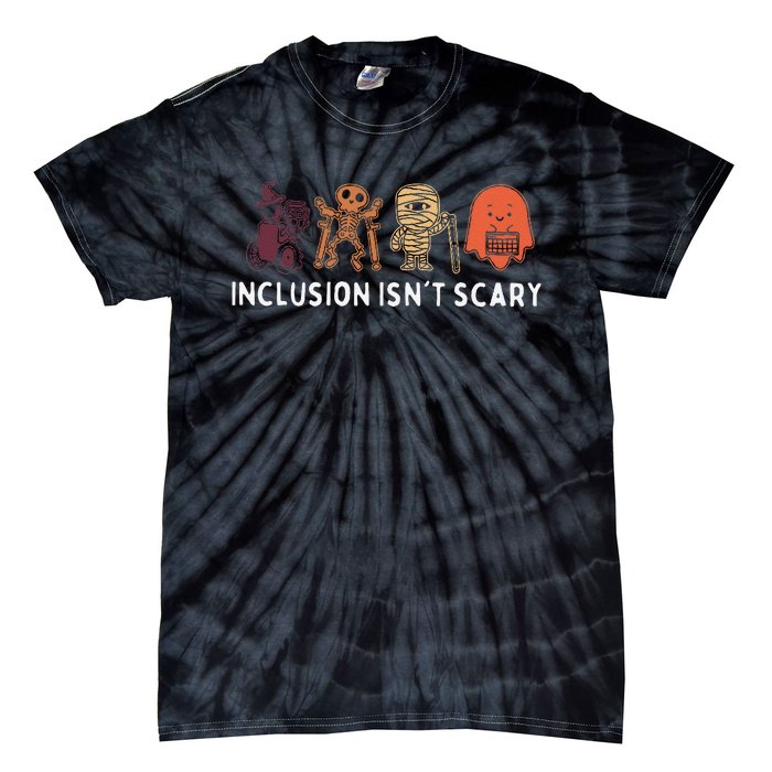 Inclusion IsnT Scary Cute Boo Lovely Ghost Halloween Tie-Dye T-Shirt