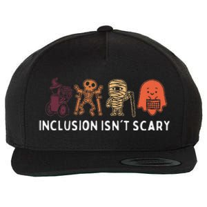 Inclusion IsnT Scary Cute Boo Lovely Ghost Halloween Wool Snapback Cap