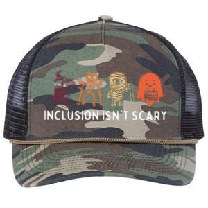 Inclusion IsnT Scary Cute Boo Lovely Ghost Halloween Retro Rope Trucker Hat Cap