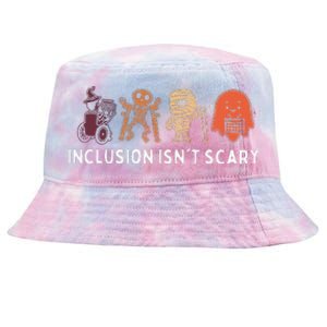 Inclusion IsnT Scary Cute Boo Lovely Ghost Halloween Tie-Dyed Bucket Hat