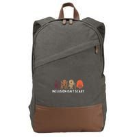 Inclusion IsnT Scary Cute Boo Lovely Ghost Halloween Cotton Canvas Backpack