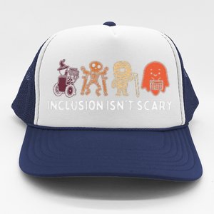 Inclusion IsnT Scary Cute Boo Lovely Ghost Halloween Trucker Hat