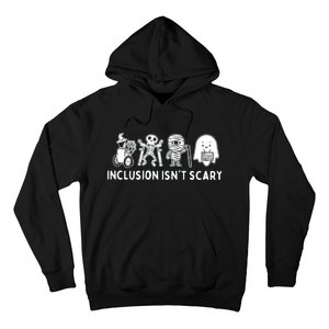 Inclusion IsnT Scary Teacher Skeleton Ghost Cute Halloween Hoodie