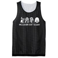 Inclusion IsnT Scary Teacher Skeleton Ghost Cute Halloween Mesh Reversible Basketball Jersey Tank