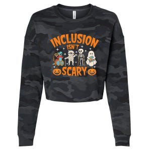 Inclusion IsnT Scary Halloween Awareness Funny Halloween Characters Costume Cropped Pullover Crew