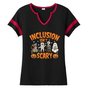 Inclusion IsnT Scary Halloween Awareness Funny Halloween Characters Costume Ladies Halftime Notch Neck Tee