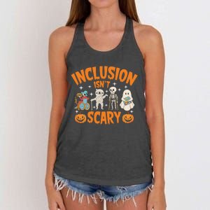 Inclusion IsnT Scary Halloween Awareness Funny Halloween Characters Costume Women's Knotted Racerback Tank