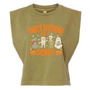 Inclusion IsnT Scary Halloween Awareness Funny Halloween Characters Costume Garment-Dyed Women's Muscle Tee