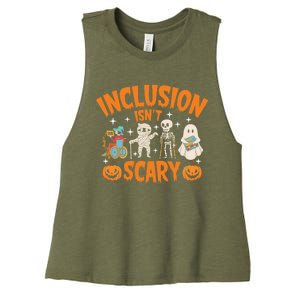 Inclusion IsnT Scary Halloween Awareness Funny Halloween Characters Costume Women's Racerback Cropped Tank