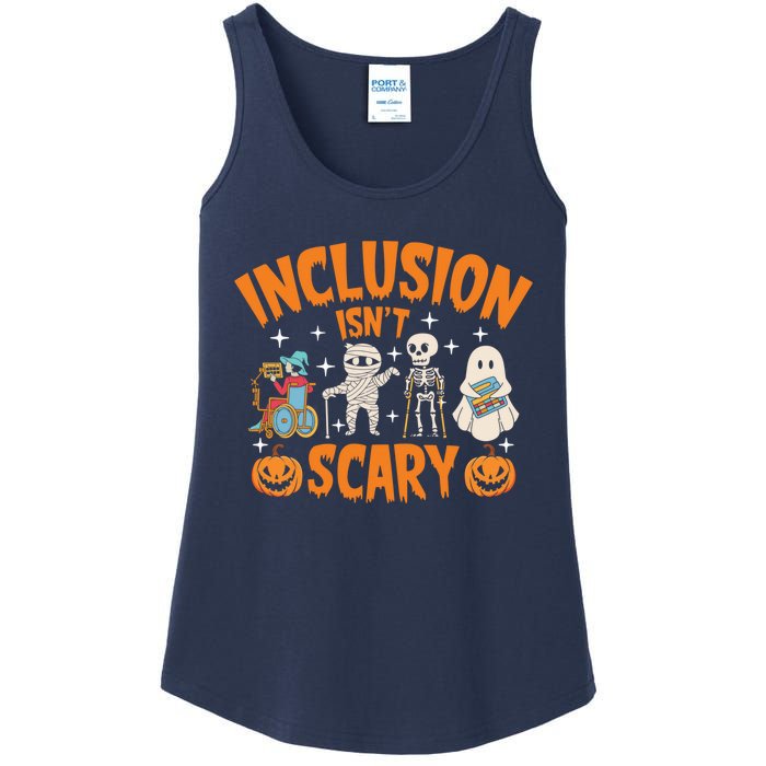 Inclusion IsnT Scary Halloween Awareness Funny Halloween Characters Costume Ladies Essential Tank