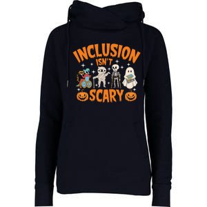 Inclusion IsnT Scary Halloween Awareness Funny Halloween Characters Costume Womens Funnel Neck Pullover Hood