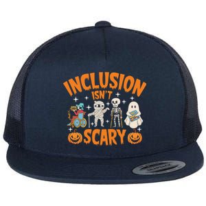 Inclusion IsnT Scary Halloween Awareness Funny Halloween Characters Costume Flat Bill Trucker Hat