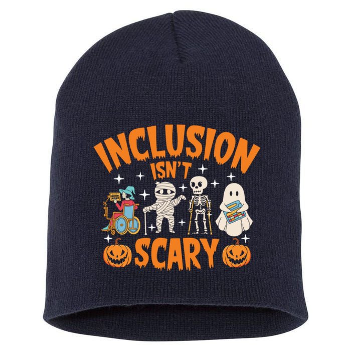 Inclusion IsnT Scary Halloween Awareness Funny Halloween Characters Costume Short Acrylic Beanie