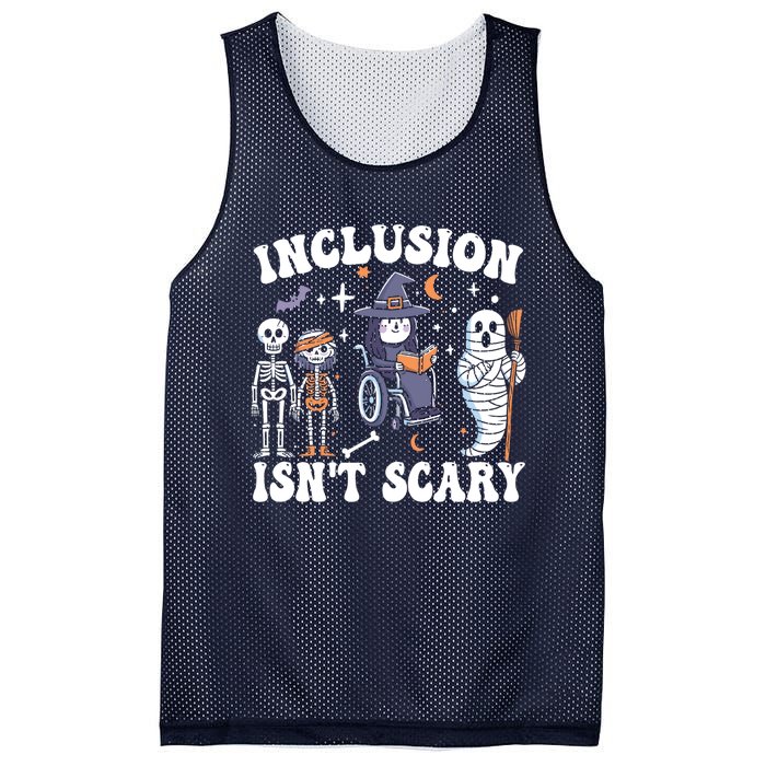 Inclusion IsnT Scary Slp Halloween Sped Teacher Ghost Mummy Mesh Reversible Basketball Jersey Tank