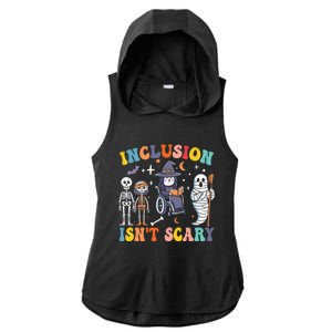 Inclusion IsnT Scary Slp Halloween Sped Teacher Ghost Mummy Ladies PosiCharge Tri-Blend Wicking Draft Hoodie Tank